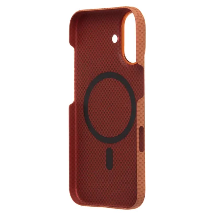 Чехол-накладка - SM028 Carbon для Apple iPhone 17 (orange) — фото 2
