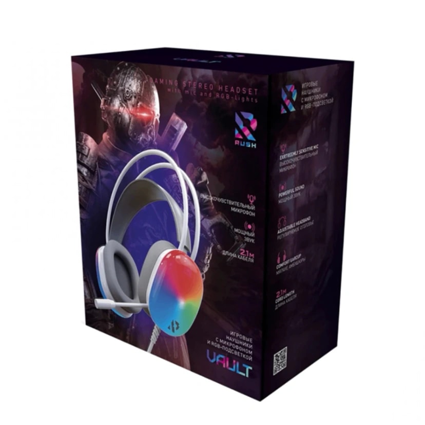 Компьютерная гарнитура - SmartBuy Vault RGB SBHG-9780 (white) — фото 2