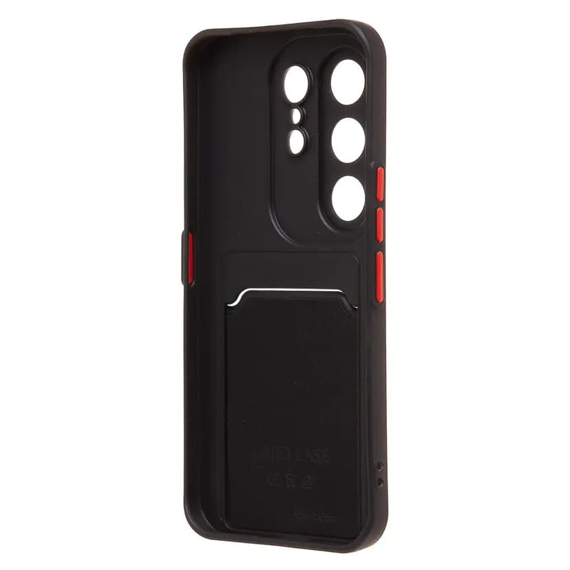 Чехол-накладка с картхолдером - SC337 для Tecno Camon 50 Pro 5G (black) — фото 2