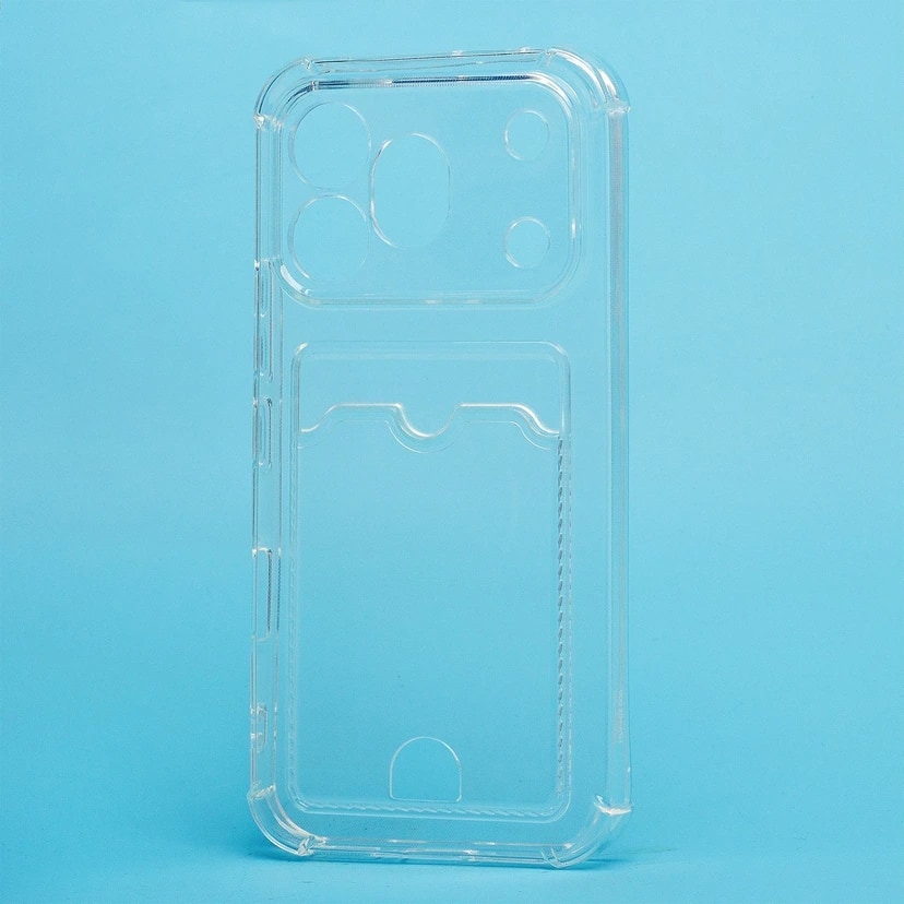 Чехол-накладка с картхолдером - SC276 для Honor 600 Pro (transparent)