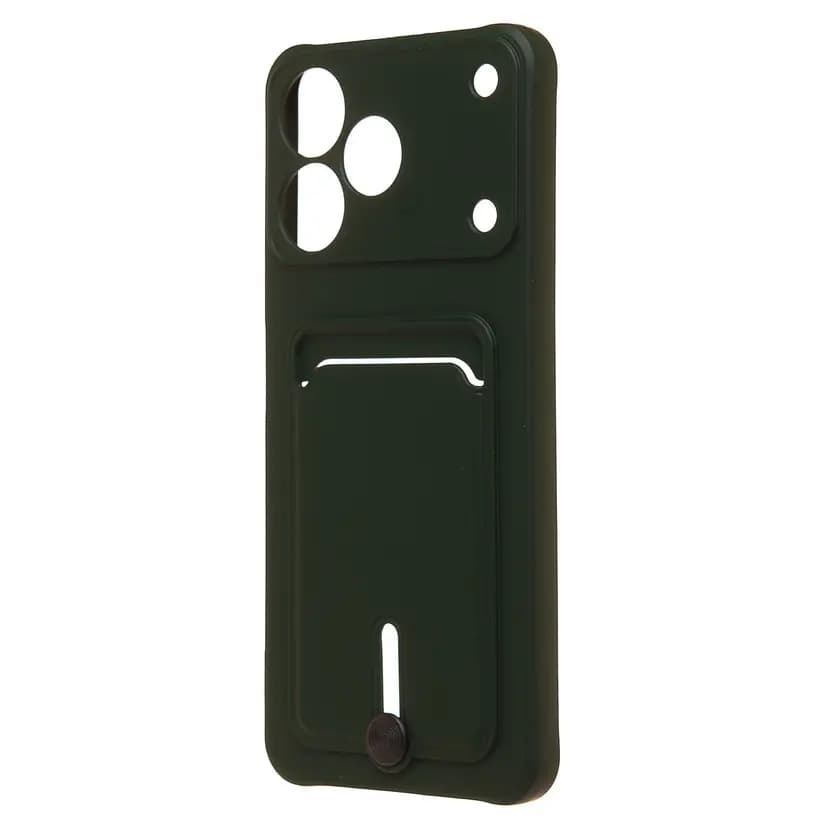Чехол-накладка с картхолдером - SC304 для Realme Note 80 (dark green)
