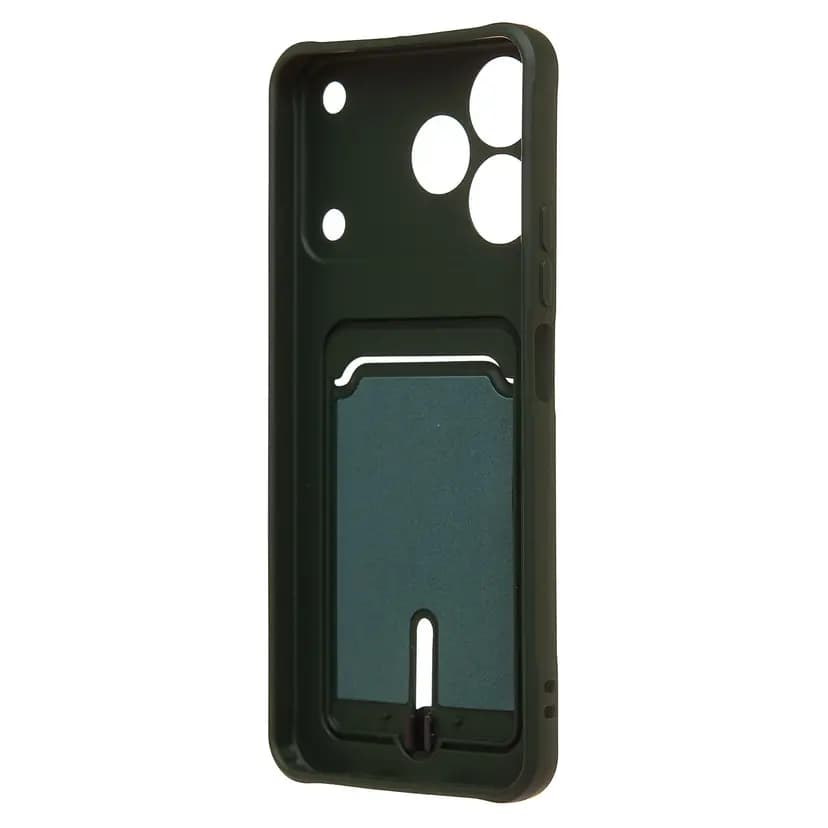 Чехол-накладка с картхолдером - SC304 для Realme Note 80 (dark green) — фото 2
