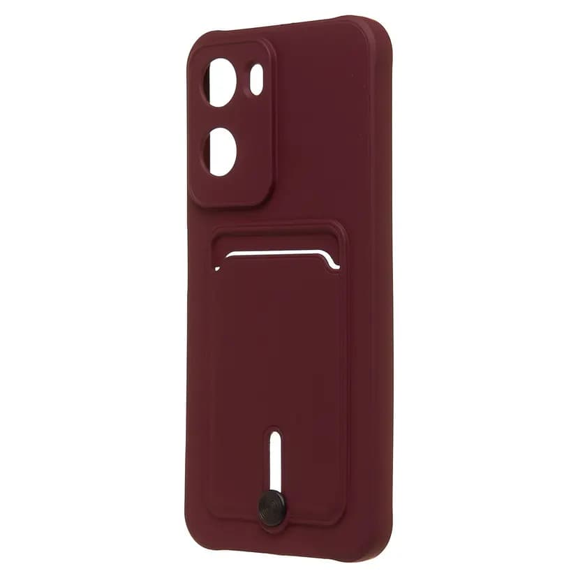 Чехол-накладка с картхолдером - SC304 для Redmi 15A (bordo)