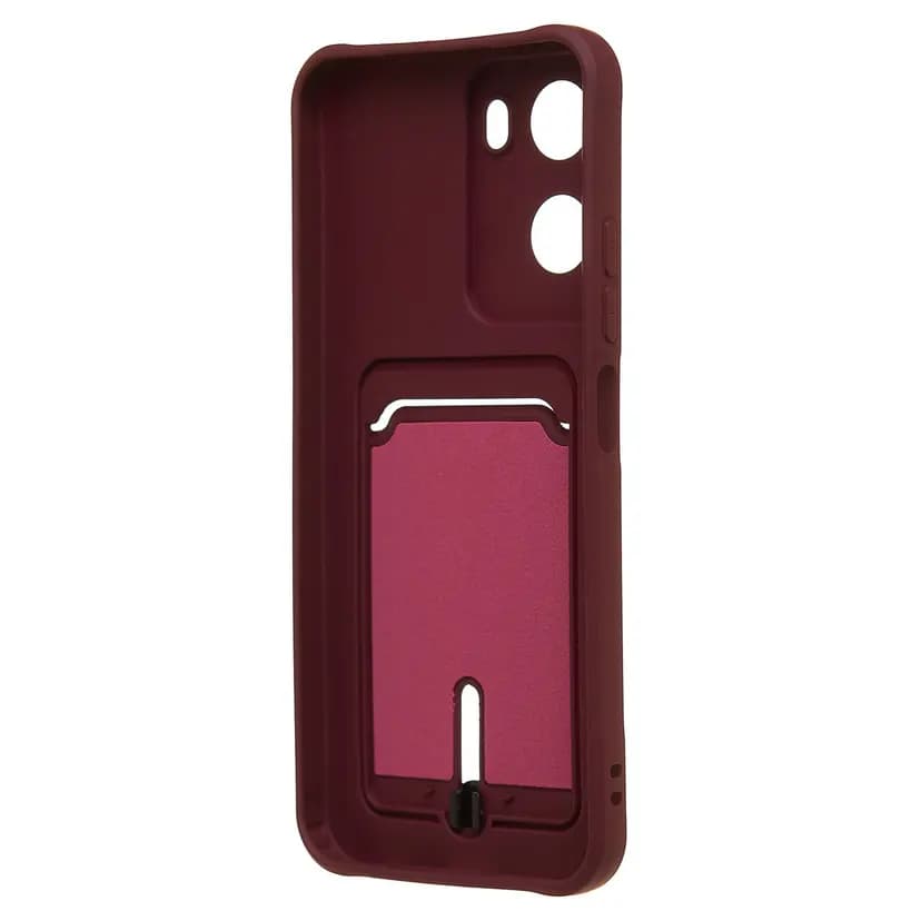 Чехол-накладка с картхолдером - SC304 для Redmi 15A (bordo) — фото 2