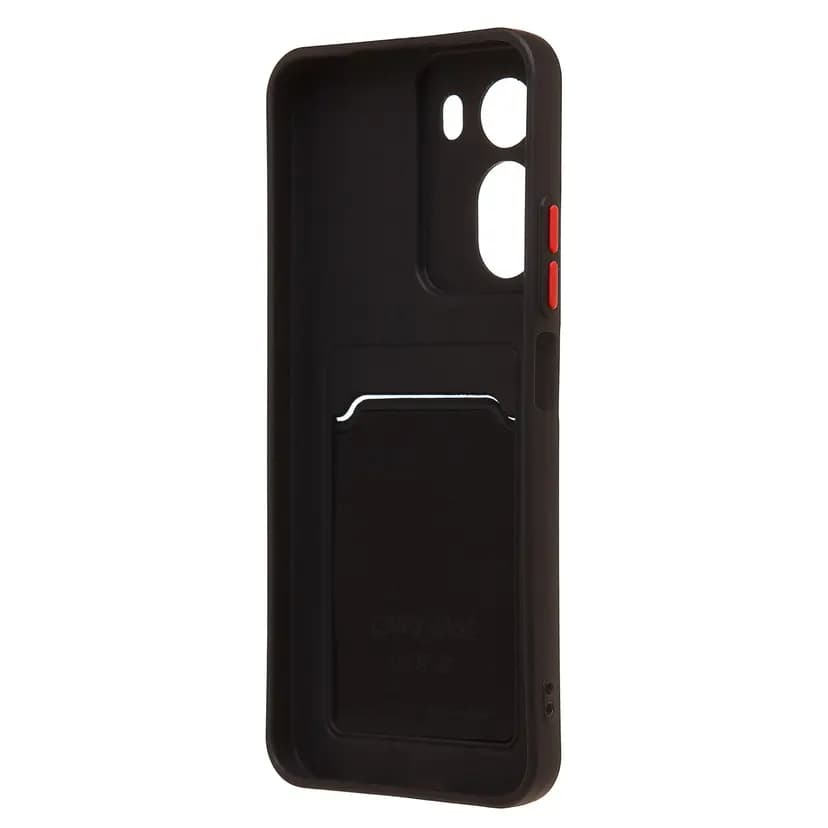Чехол-накладка с картхолдером - SC337 для Redmi A7 Pro/Poco C85x (black) — фото 2