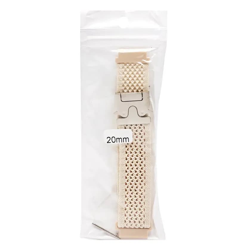 Ремешок на застежке - WB42 Nylon Универсальный 20 мм (white)