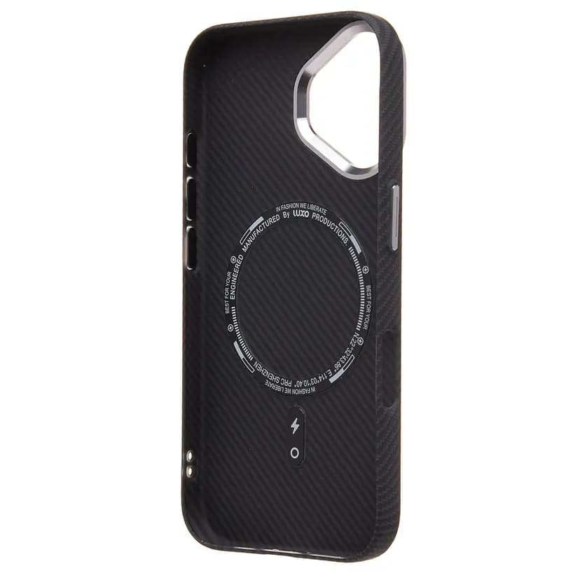 Чехол-накладка - Luxo Creative PC123 для Apple iPhone 16 (black) — фото 2