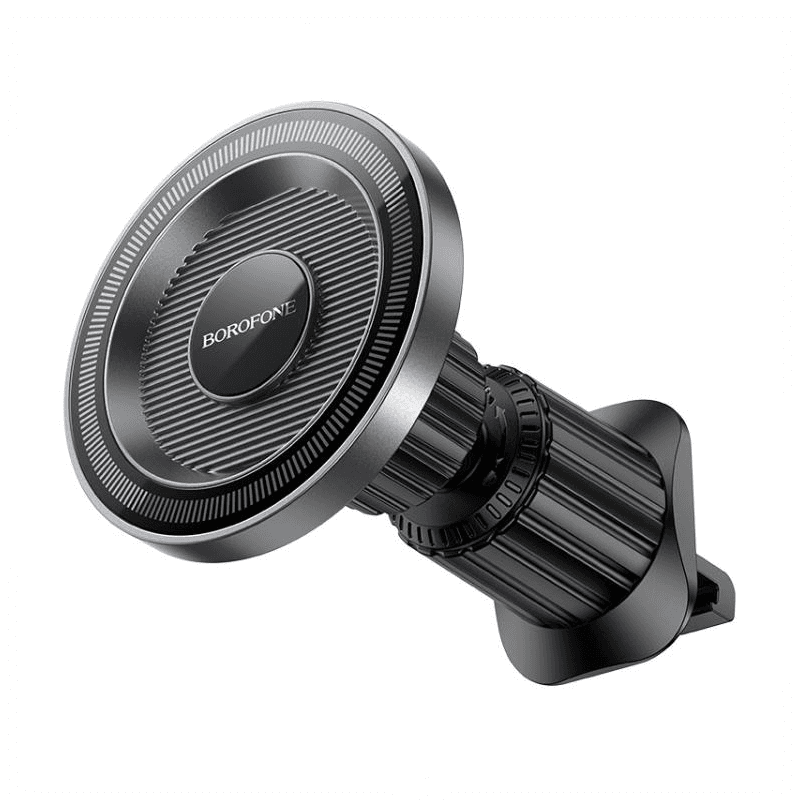 Автодержатель в дефлектор магнитный SafeMag - Borofone BH122 Profit (black metal gray) — фото 2