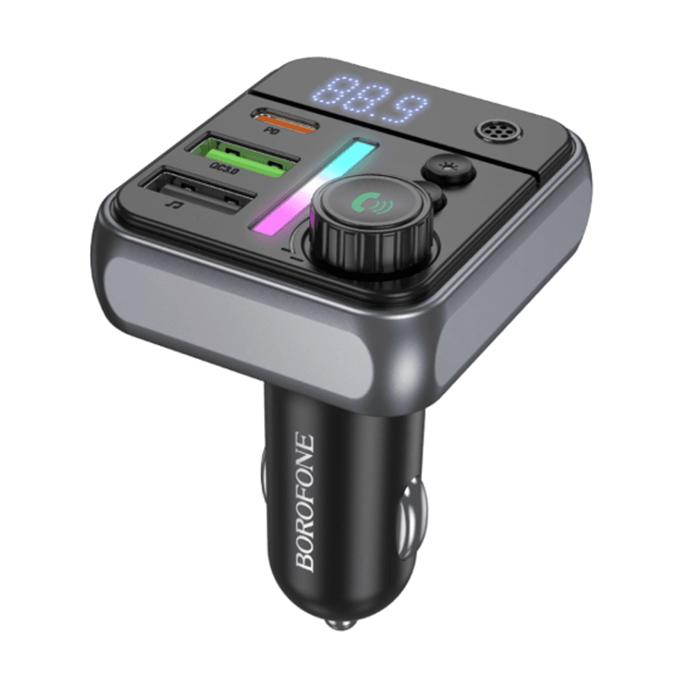 FM-модулятор - Borofone BC50 Ascenso 38W PD+QC3.0 (Type-C/2xUSB) (black) — фото 2