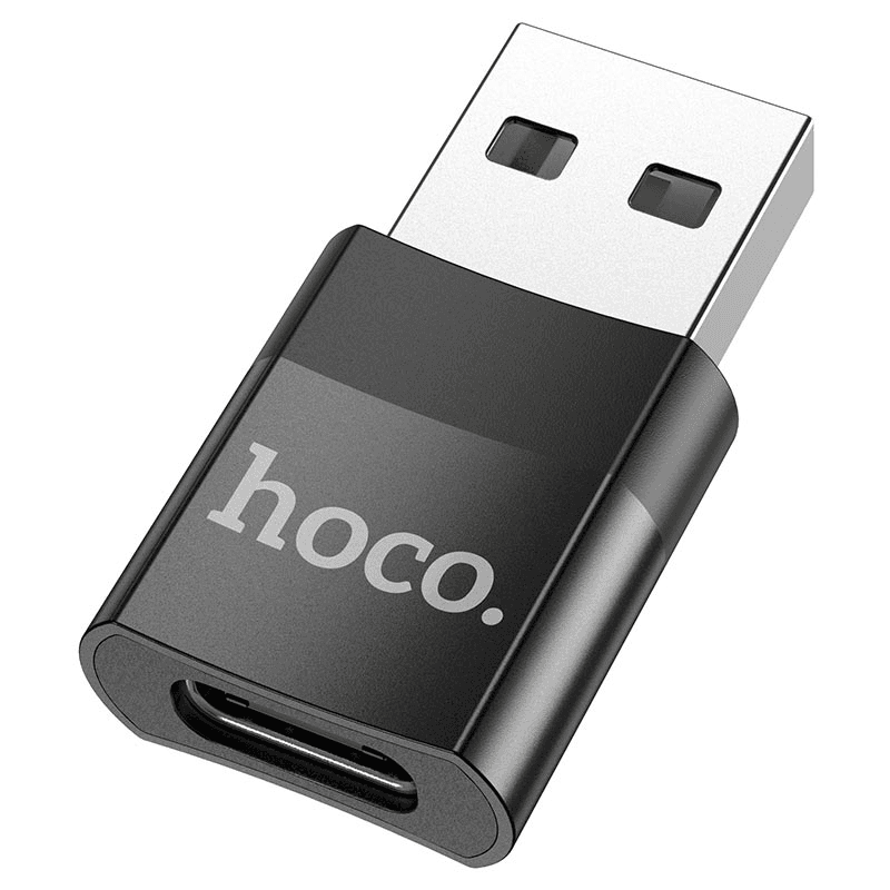 Адаптер USB - Type-C - Hoco UA17 (black) — фото 2