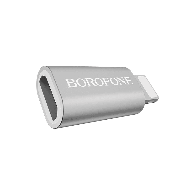 Адаптер Apple lightning - Micro-USB - Borofone BV5 (silver) — фото 2